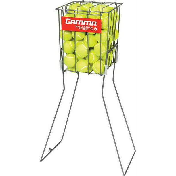 Wilson Tennis Ball Pick Up Hopper Training Aid Portable 75 Balls Metal Stand for sale online